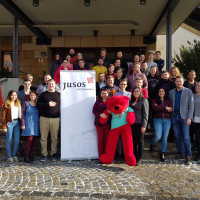 Gruppenfoto der Delegierter der Juso-Bezirkskonferenz Mittelfranken
